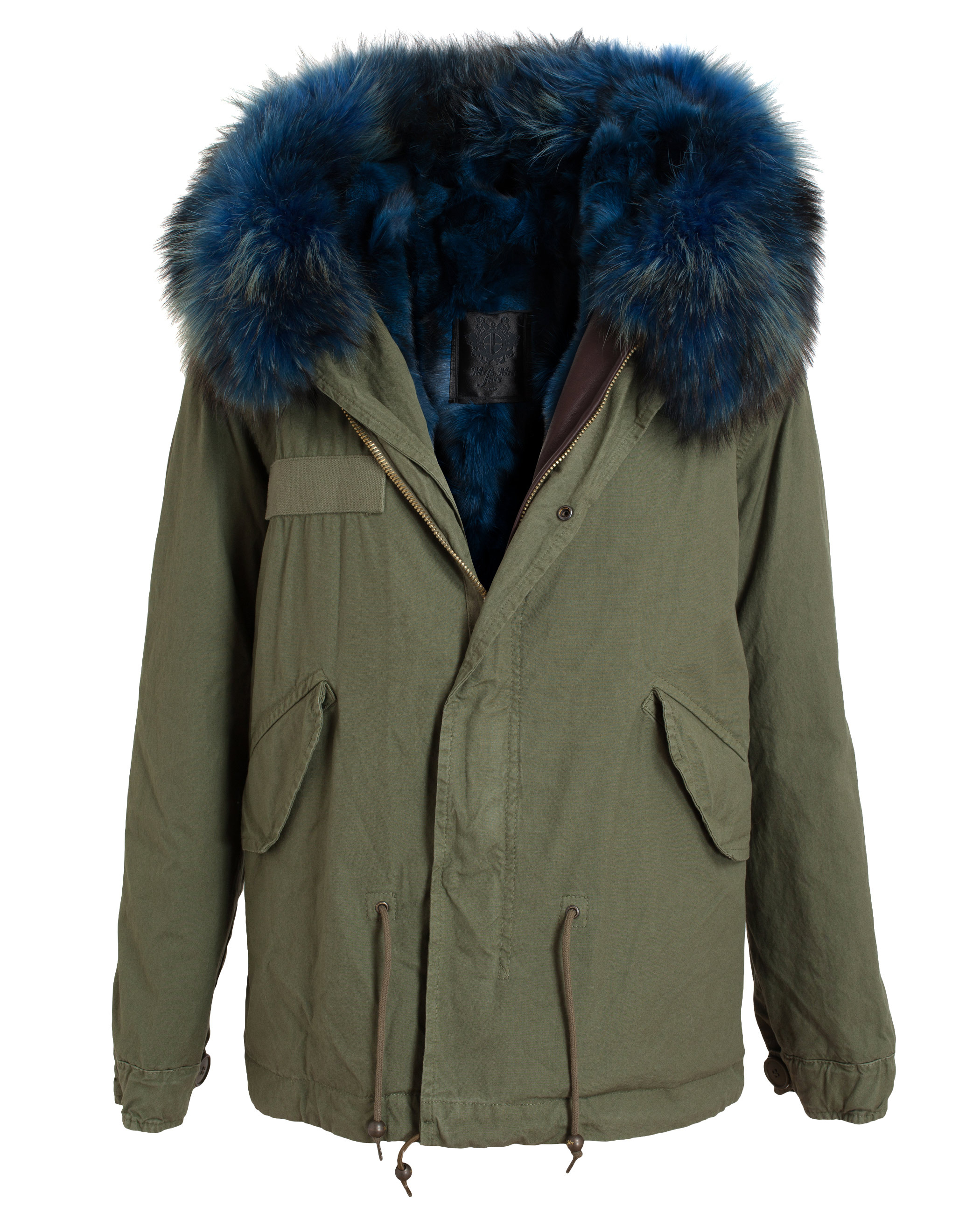 Mr & Mrs Furs Fur Lined Parka Jacket in Green (khaki) | Lyst