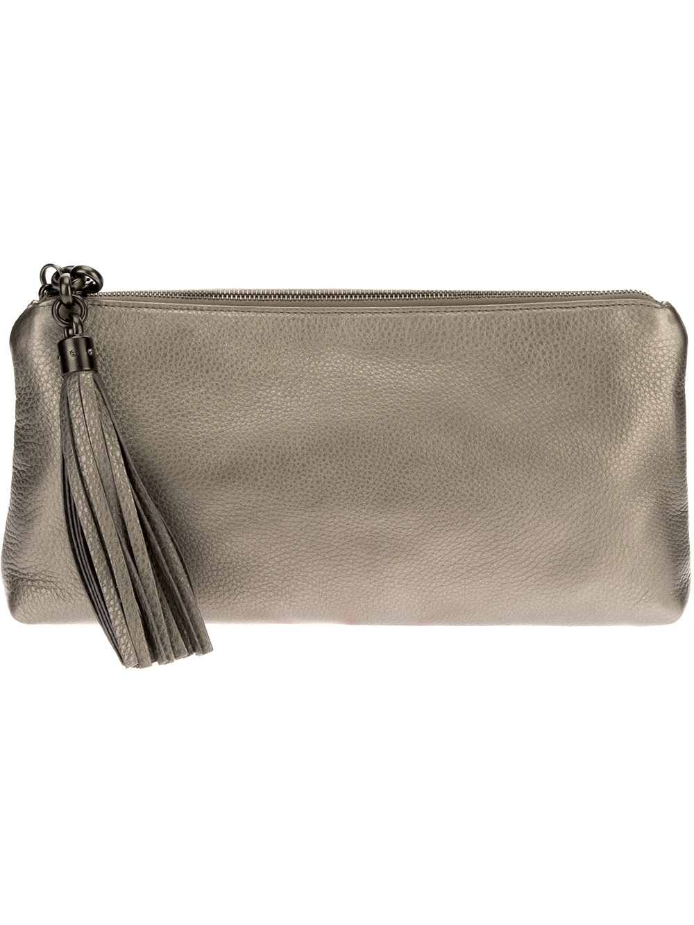 Gucci Tassel Clutch in Silver (metallic) | Lyst