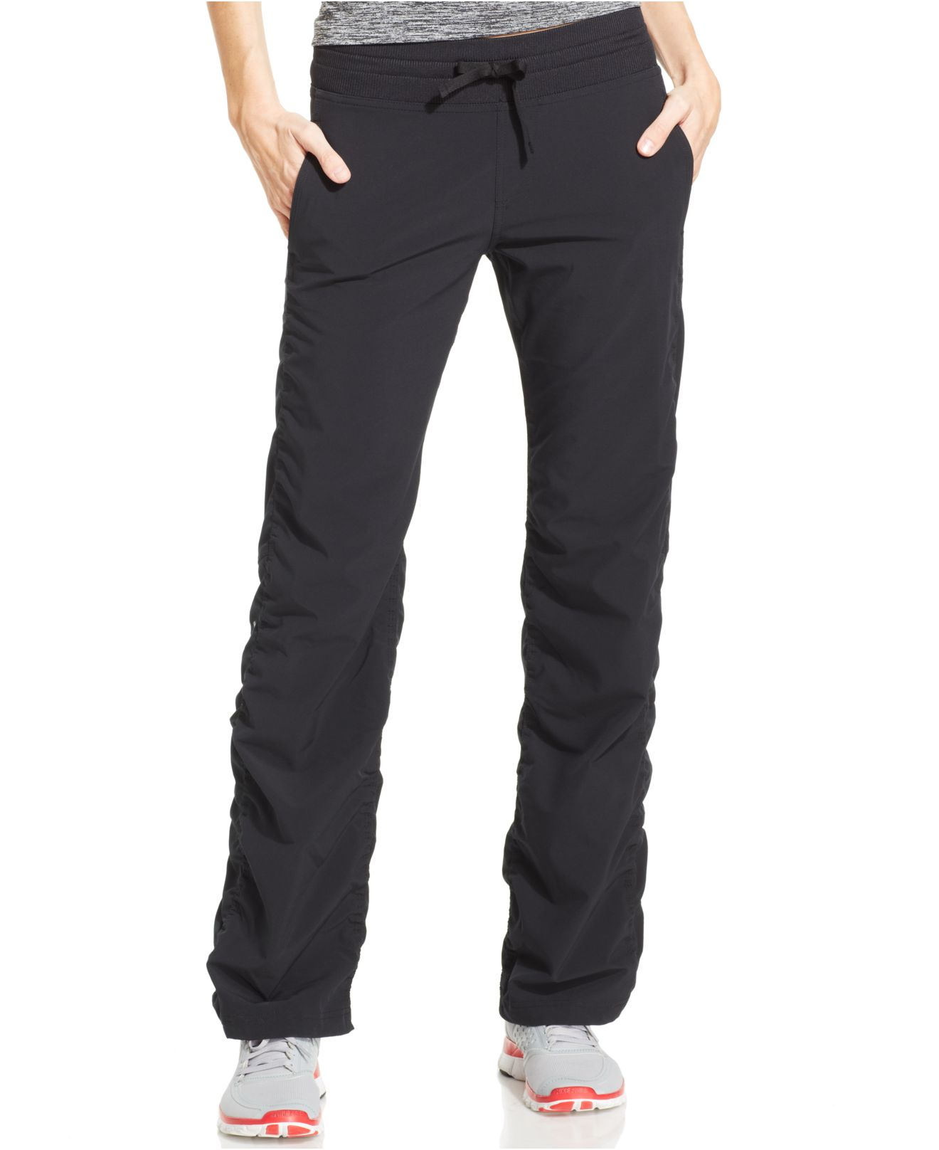 Lyst - Under Armour Ua Icon Straight-leg Ruched Pant in Black