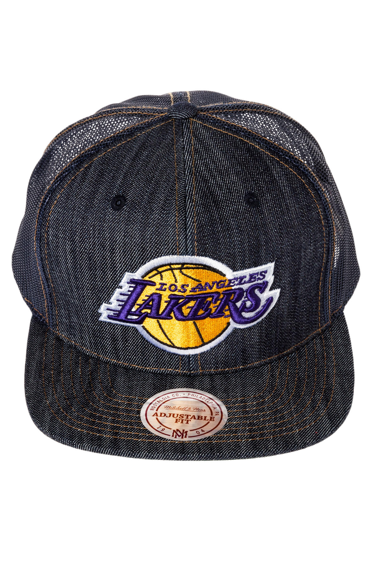 Lyst - Mitchell & Ness The La Lakers Denim Trucker Hat in Blue for Men