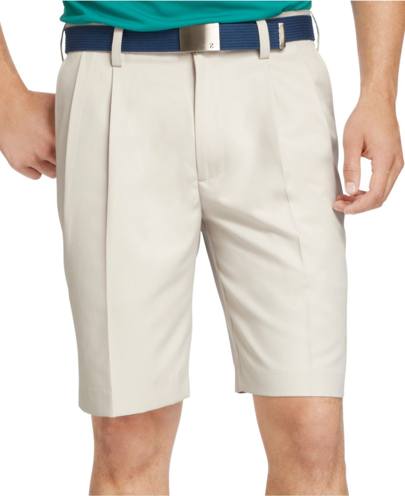 Lyst - Izod Double Pleat Lightweight Shorts in Natural for Men