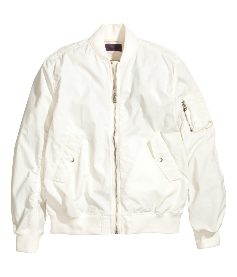 Lyst - H&m Bomber Jacket in White for Men