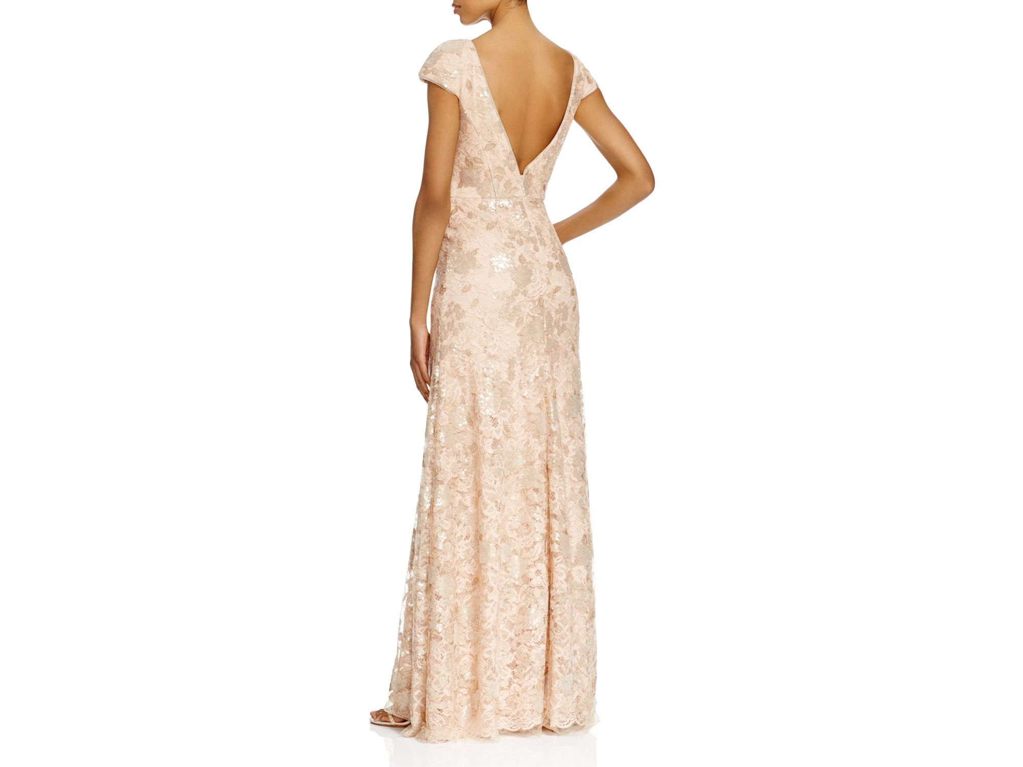 vera wang rose gold dress