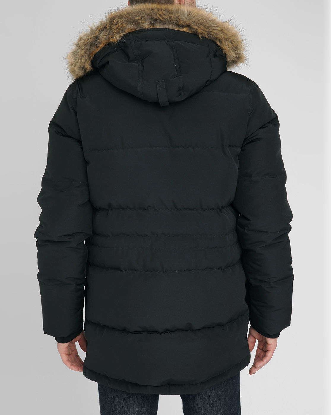 Tommy hilfiger Black Darren Nylon Removable-fur Jacket in Black for Men ...