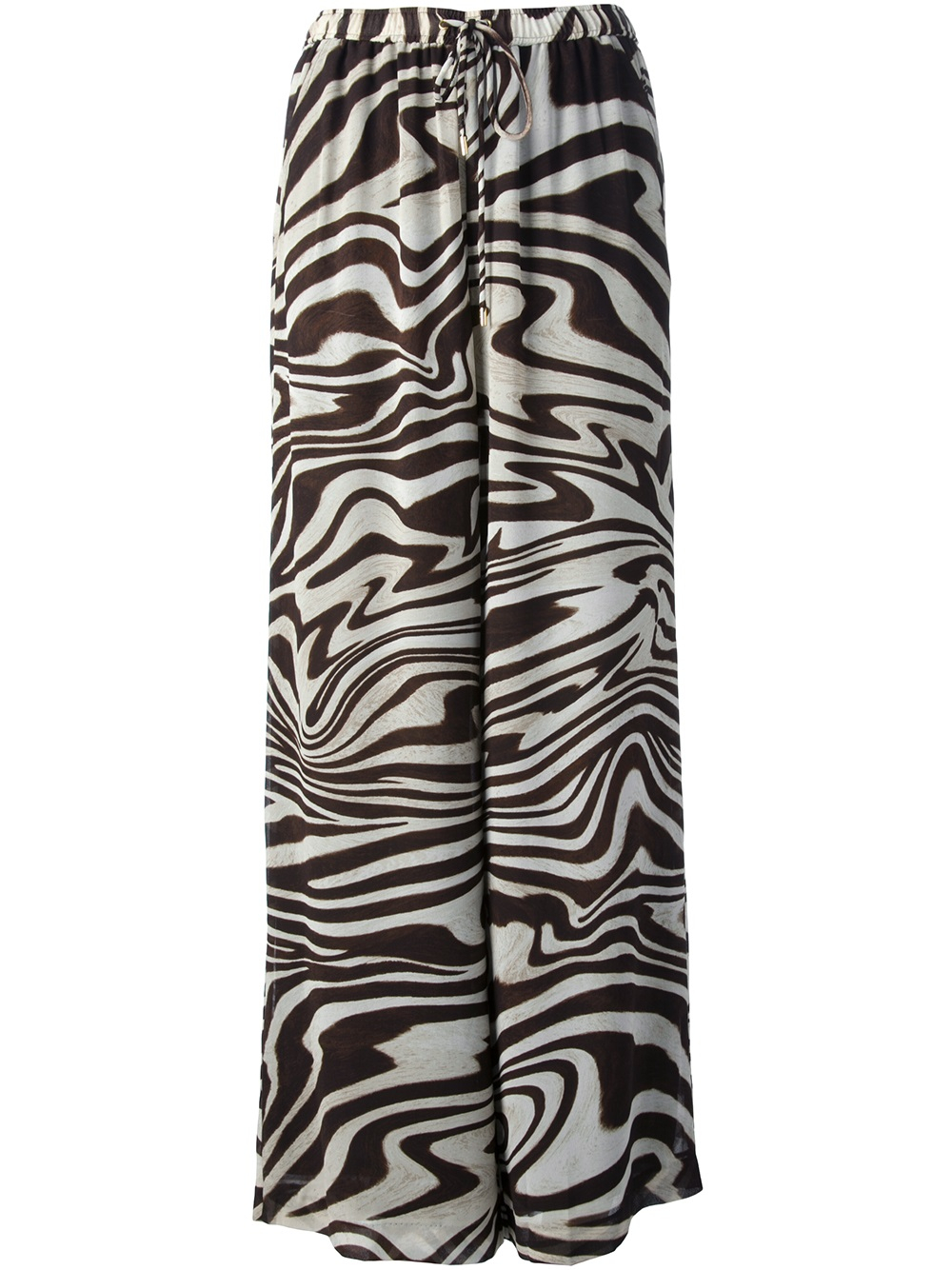 Michael michael kors Zebra Print Trousers in Brown | Lyst