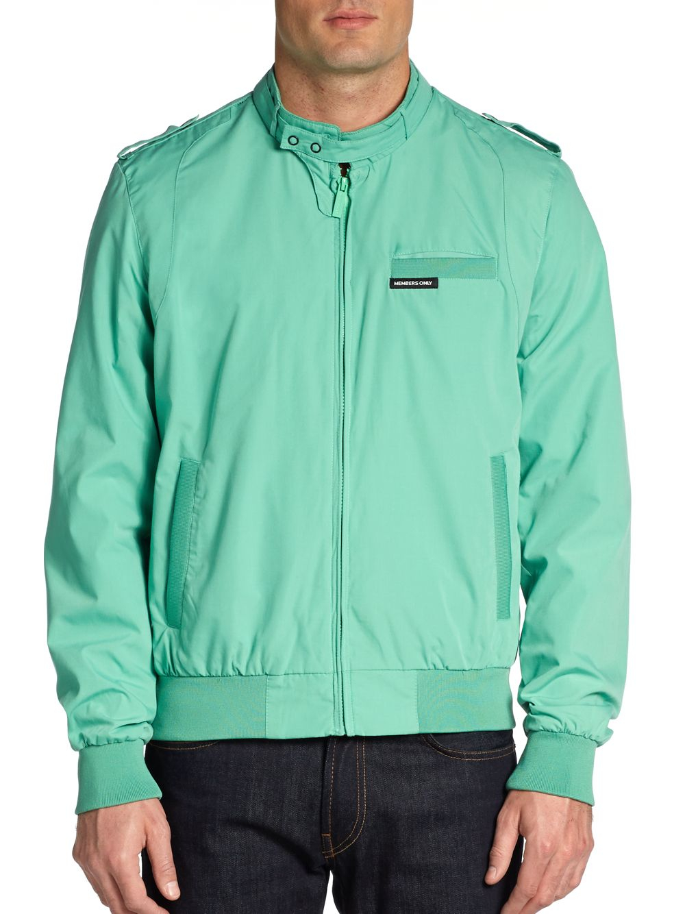 Lyst Members Only KnitTrim Jacket in Green for Men