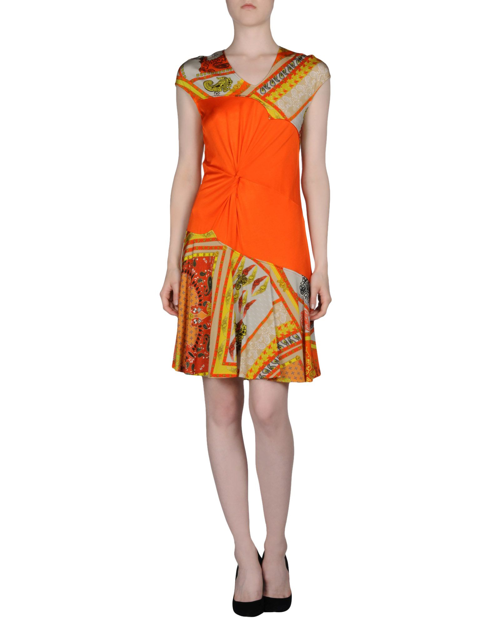 Lyst Versace Jeans Short Dress in Orange