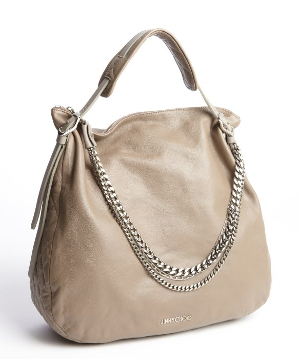 jimmy choo brown leather shoulder bag