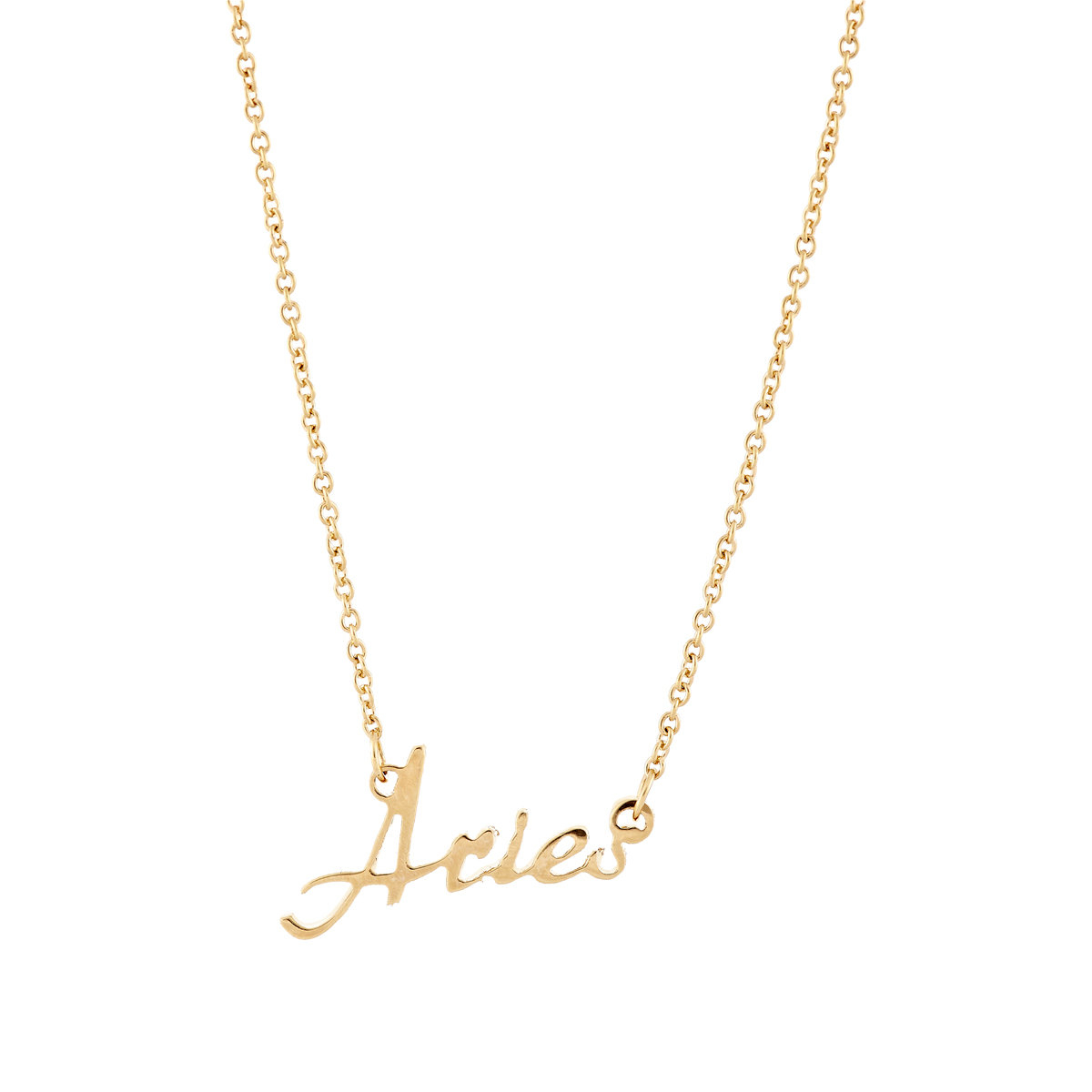 Rebecca Minkoff Script Aries Pendant Necklace In Metallic Lyst Gallery