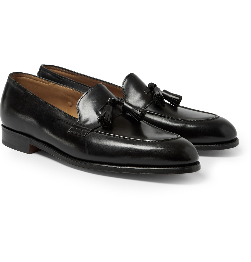 John Lobb Truro Leather Tasselled Loafers in Black for Men - Lyst
