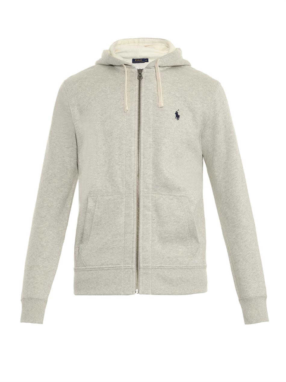 Polo ralph lauren Zip-up Hooded Sweatshirt in Gray for Men (Grey) | Lyst