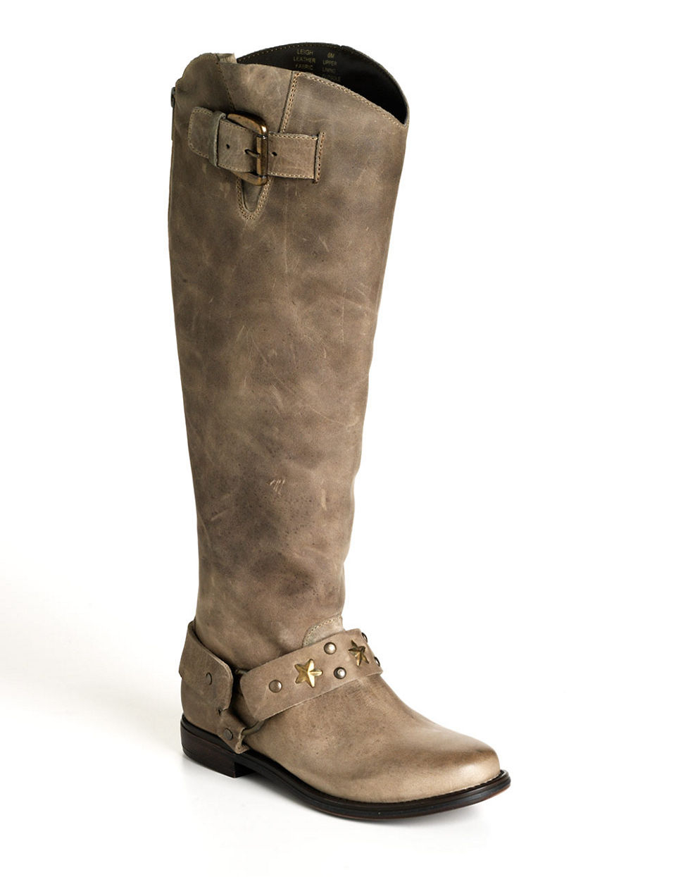 Betsey johnson Leigh Leather Riding Boots in Brown | Lyst