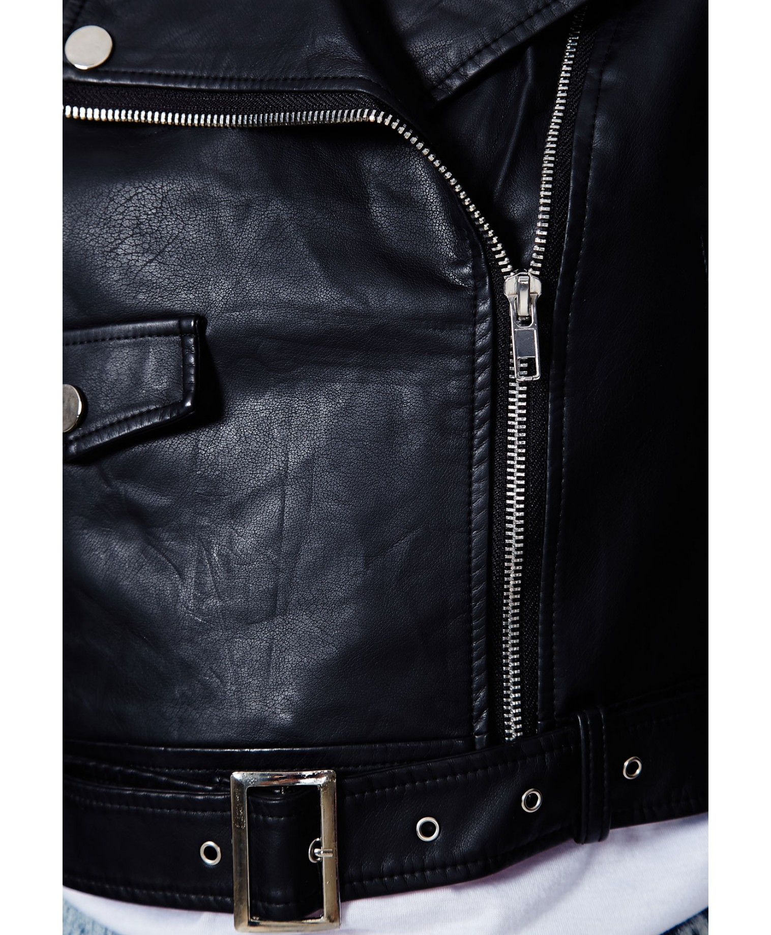 Missguided Laura Zip Detail Biker Jacket In Black Lyst Gallery
