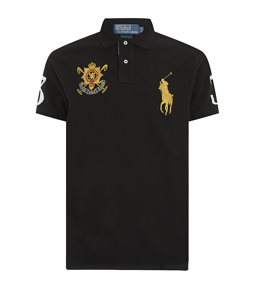 Polo ralph lauren Black Watch Team Polo Shirt in Black for Men | Lyst