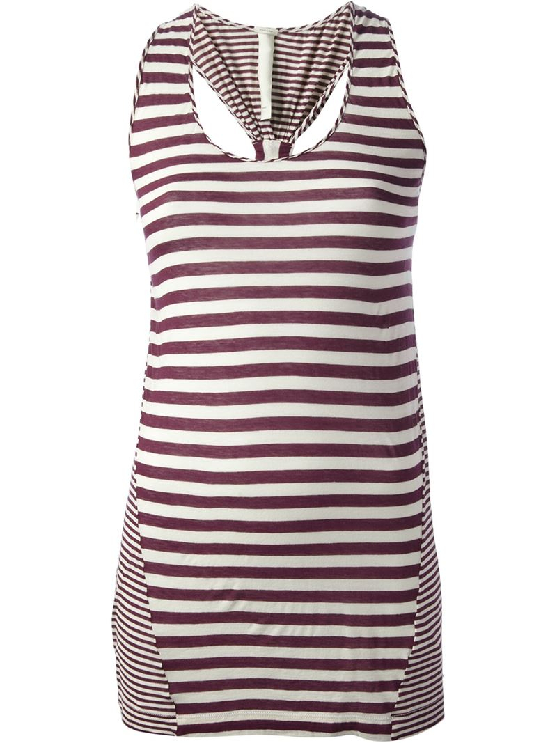 pink striped tank top