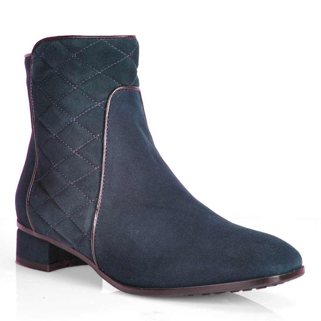 blue platform booties