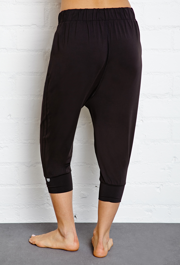 Lyst Forever 21 Drop Crotch Workout Pants in Black