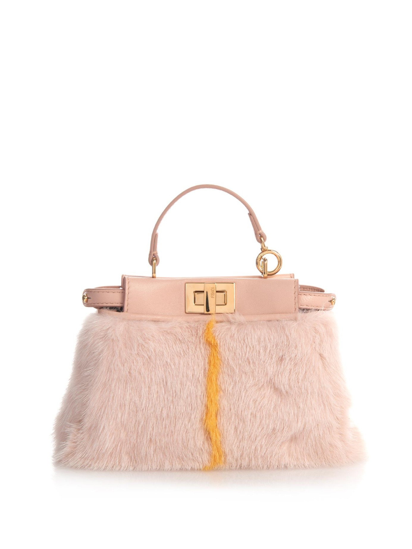Lyst Fendi Micro Kaboo Mink Fur Cross Body Bag In Pink Gallery