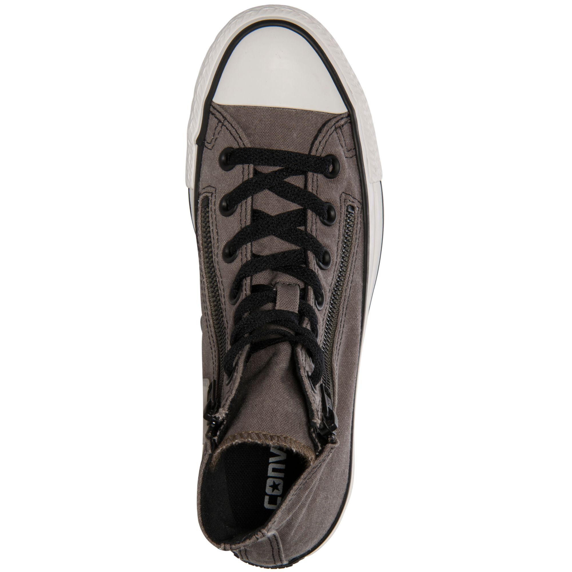 Converse Chuck Taylor All Star Double Zip Hi Casual Sneakers in Gray ...