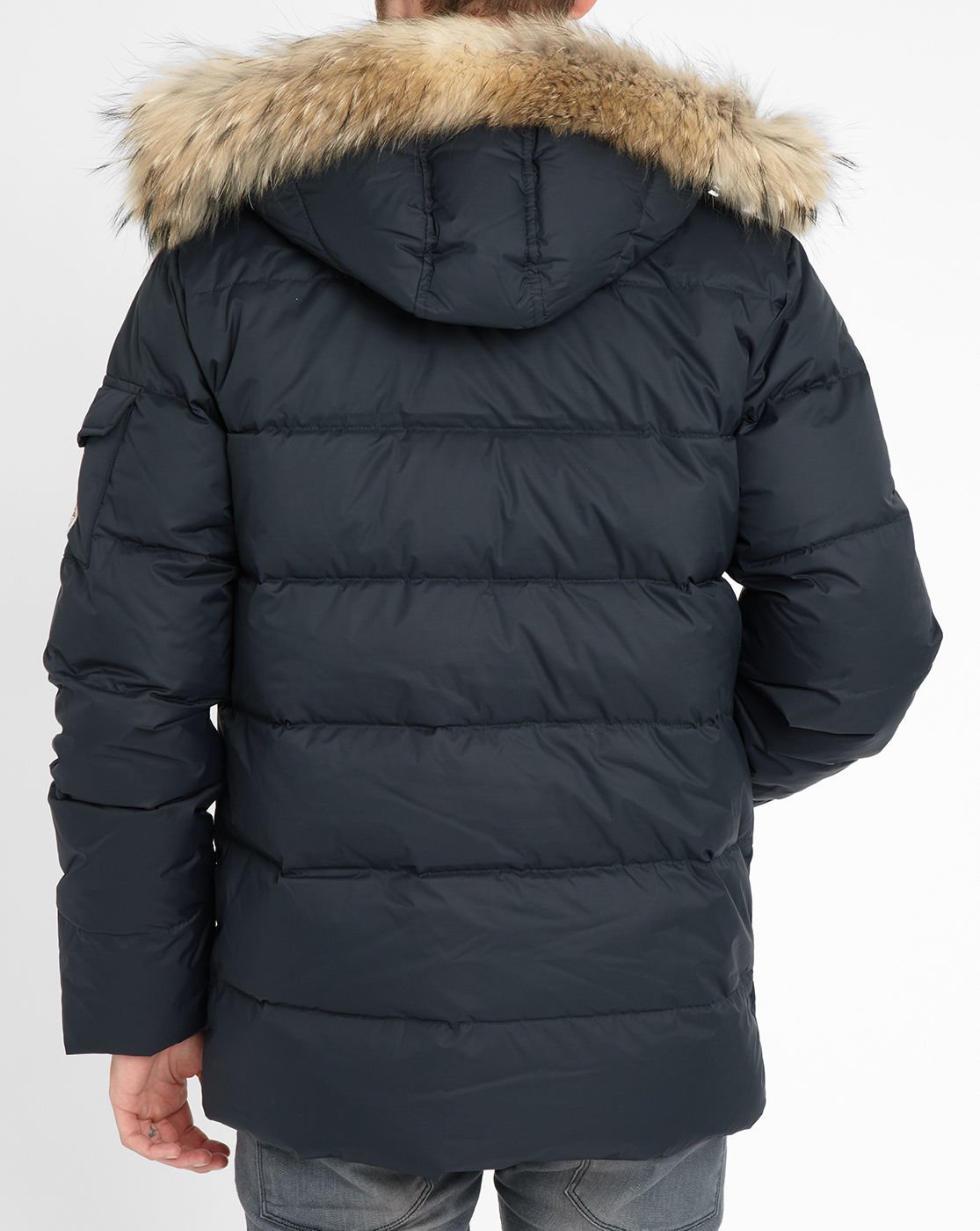 Pyrenex Matte Black Removable Genuine Fur Nylon Down Jacket in Black ...