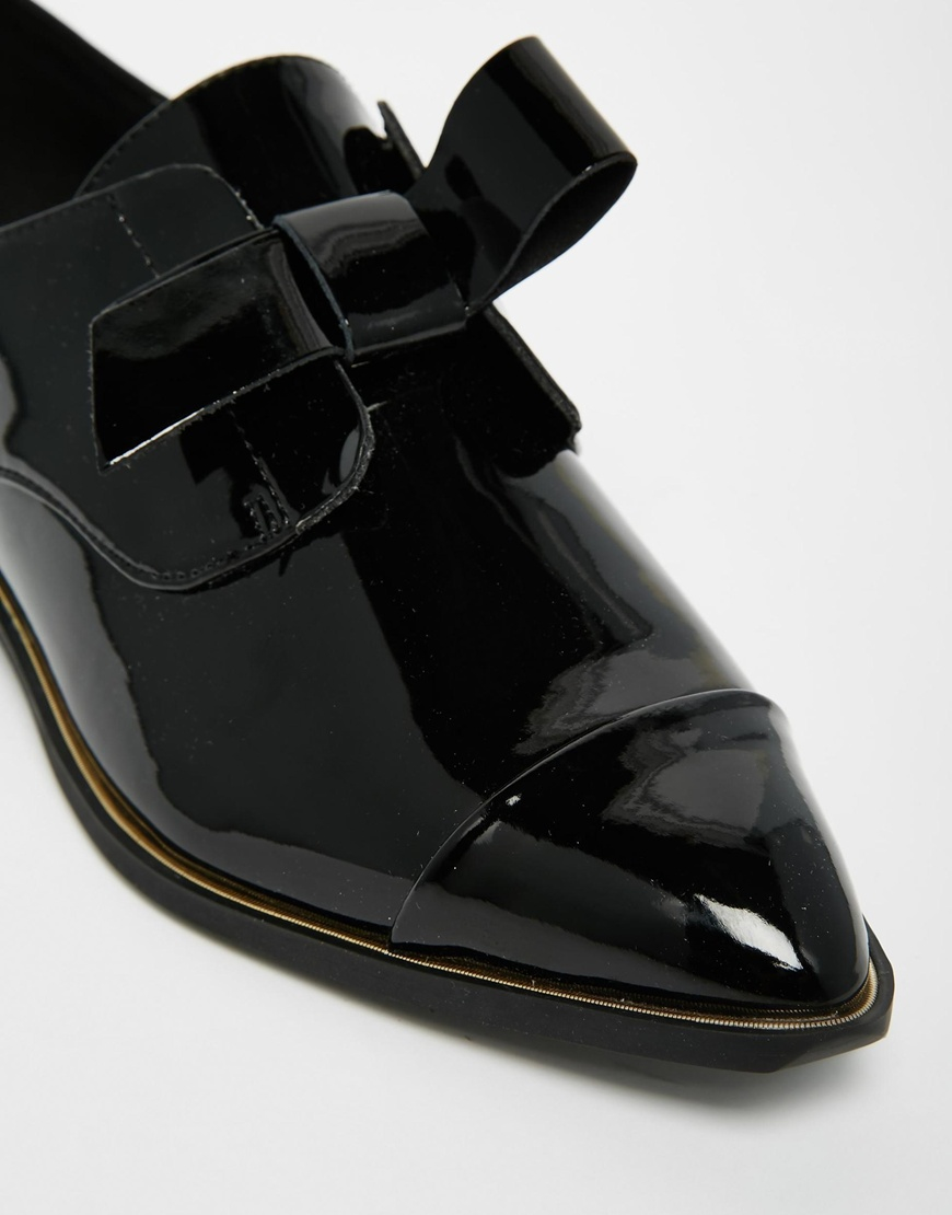 black patent flat shoes uk
