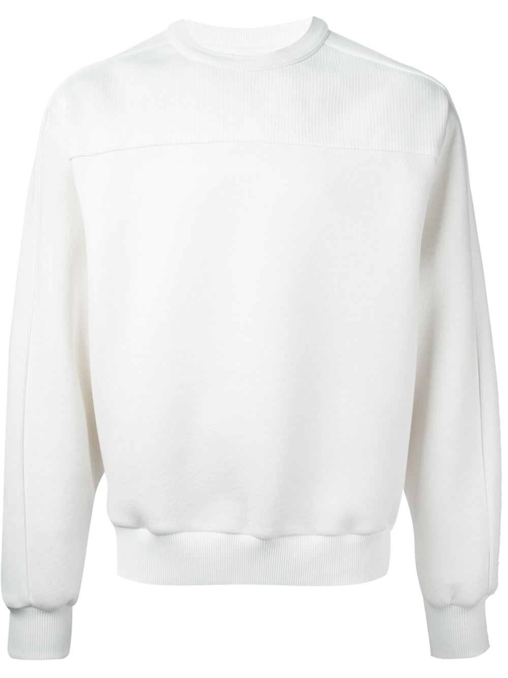 Juun.j Plain And Ribbed Sweatshirt in White for Men | Lyst