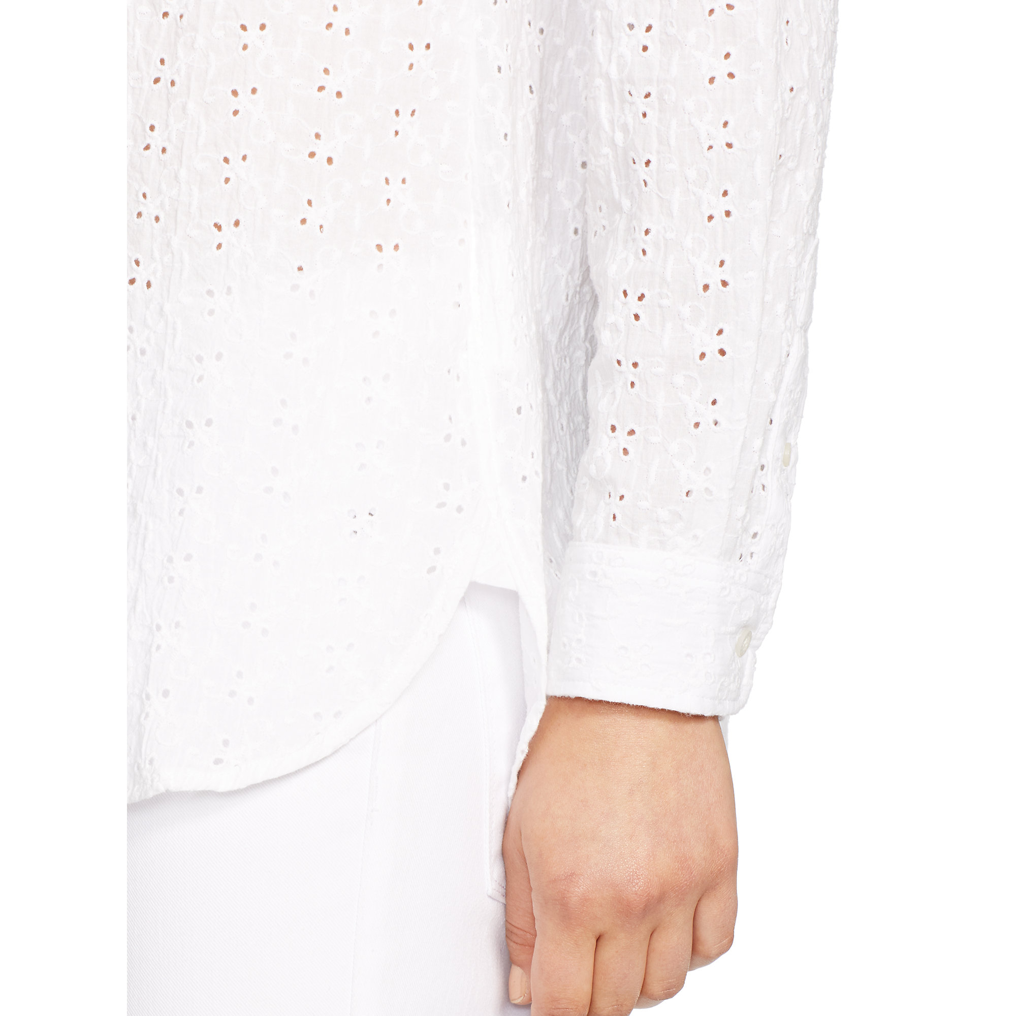 eyelet white shirt