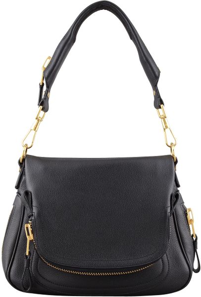 Tom Ford Jennifer Medium Leather Shoulder Bag in Black | Lyst