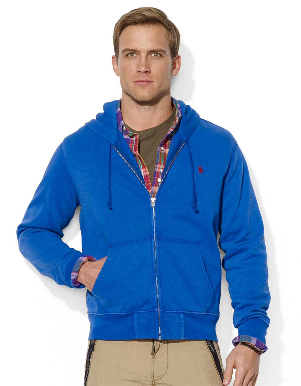 Lyst - Polo Ralph Lauren Full-Zip Fleece Hoodie in Blue for Men