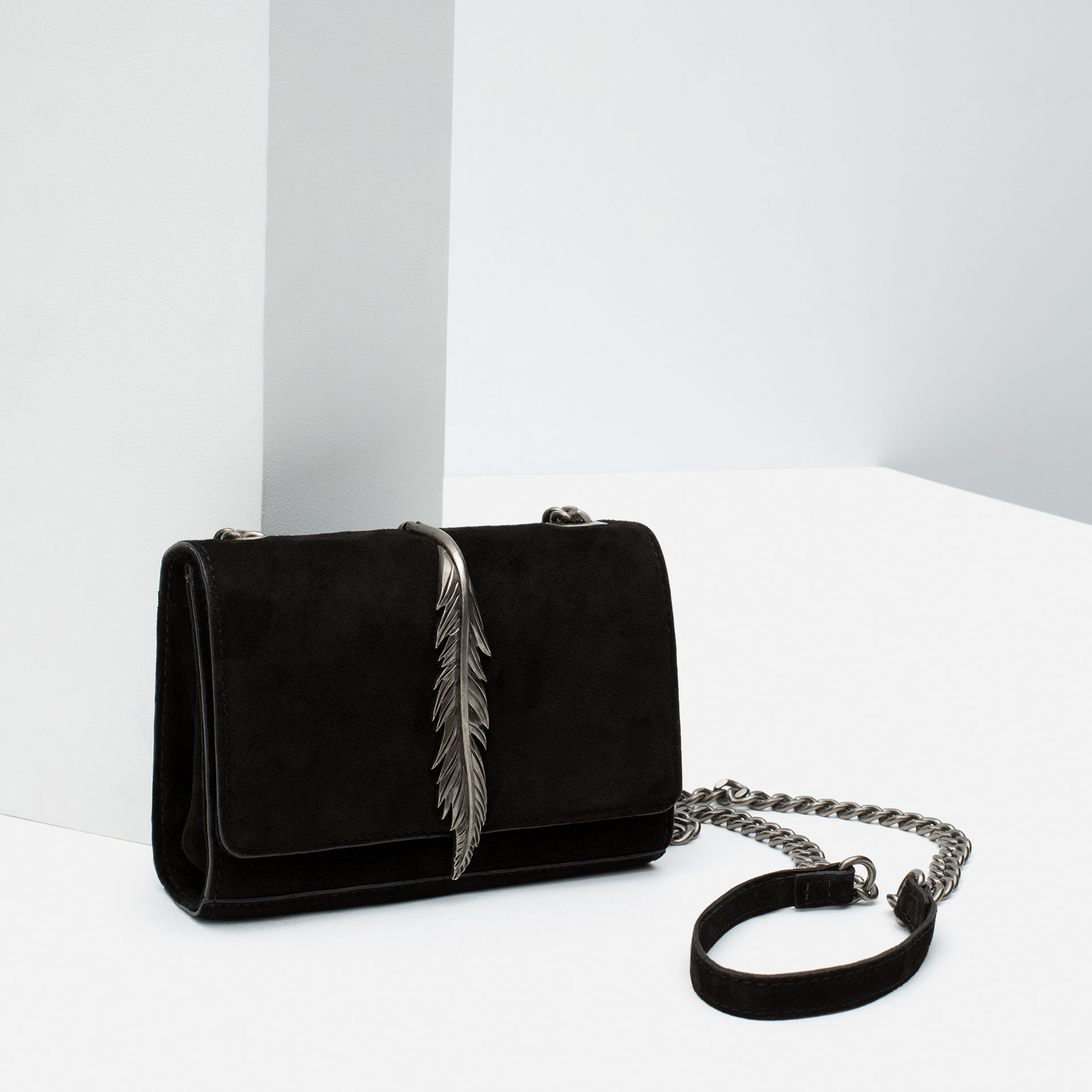 work bag for leather Cross Body Lyst Metal  Zara  Detail With Black in Leather Bag