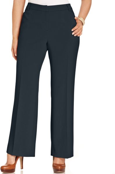 Jones New York Collection Plus Size Modern Fit Wide-leg Pants in Blue ...