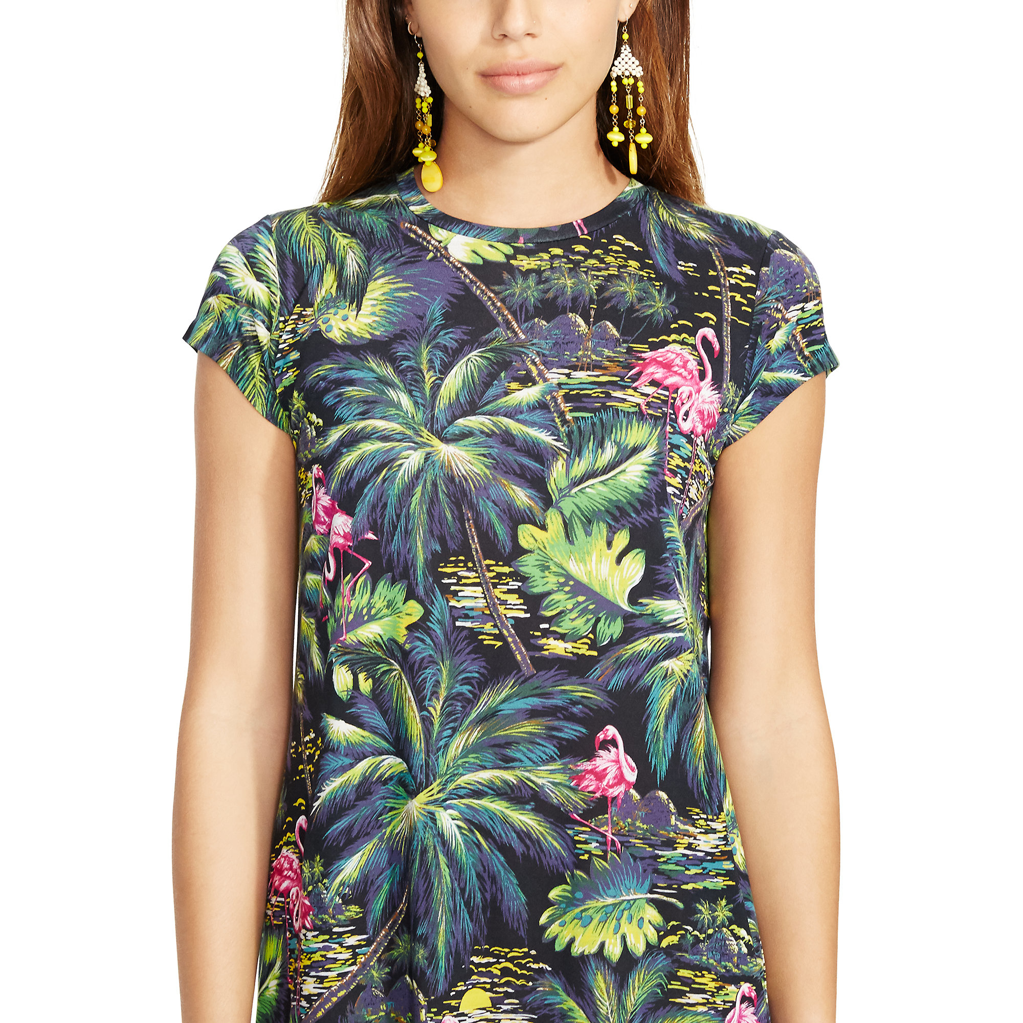 tropical print womens dresses