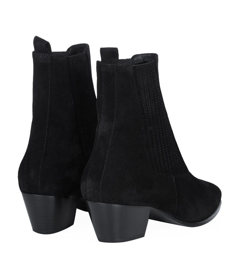 Sandro Amelya Western Ankle Boot in Black | Lyst