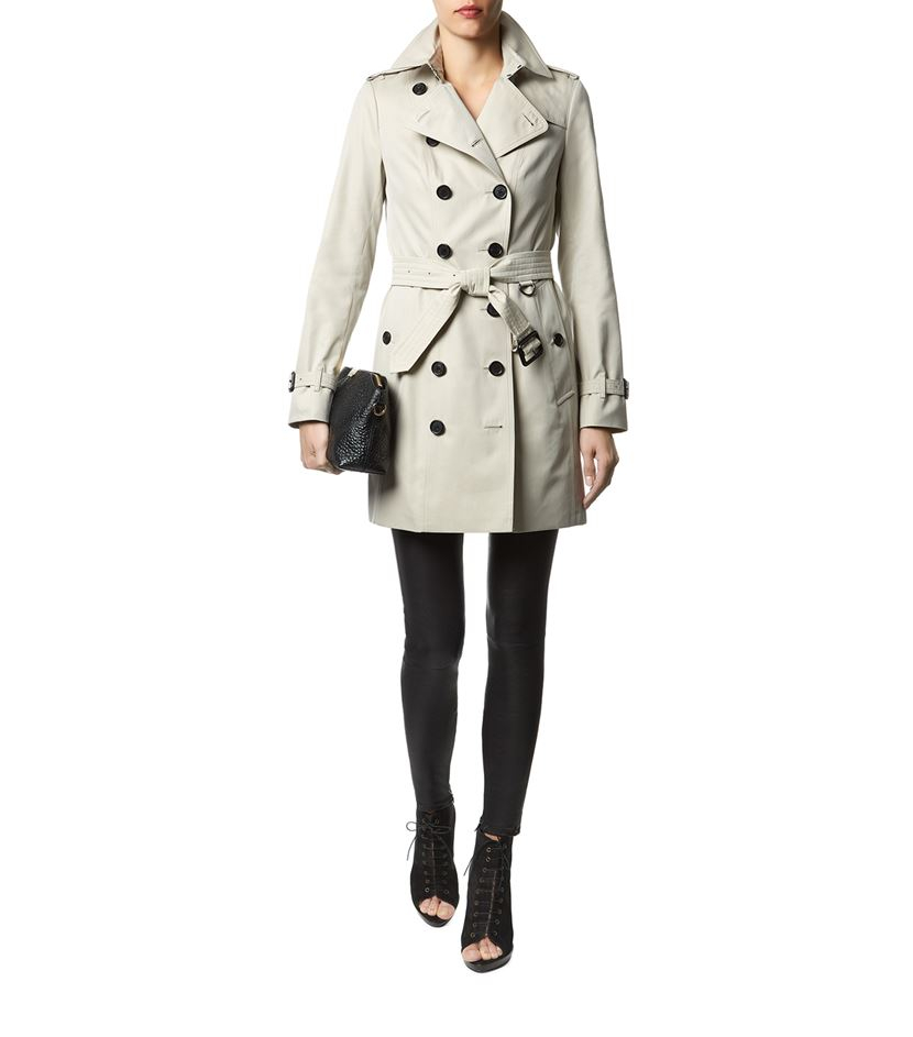 Burberry Sandringham Mid-Length Heritage Trench Coat in Natural | Lyst