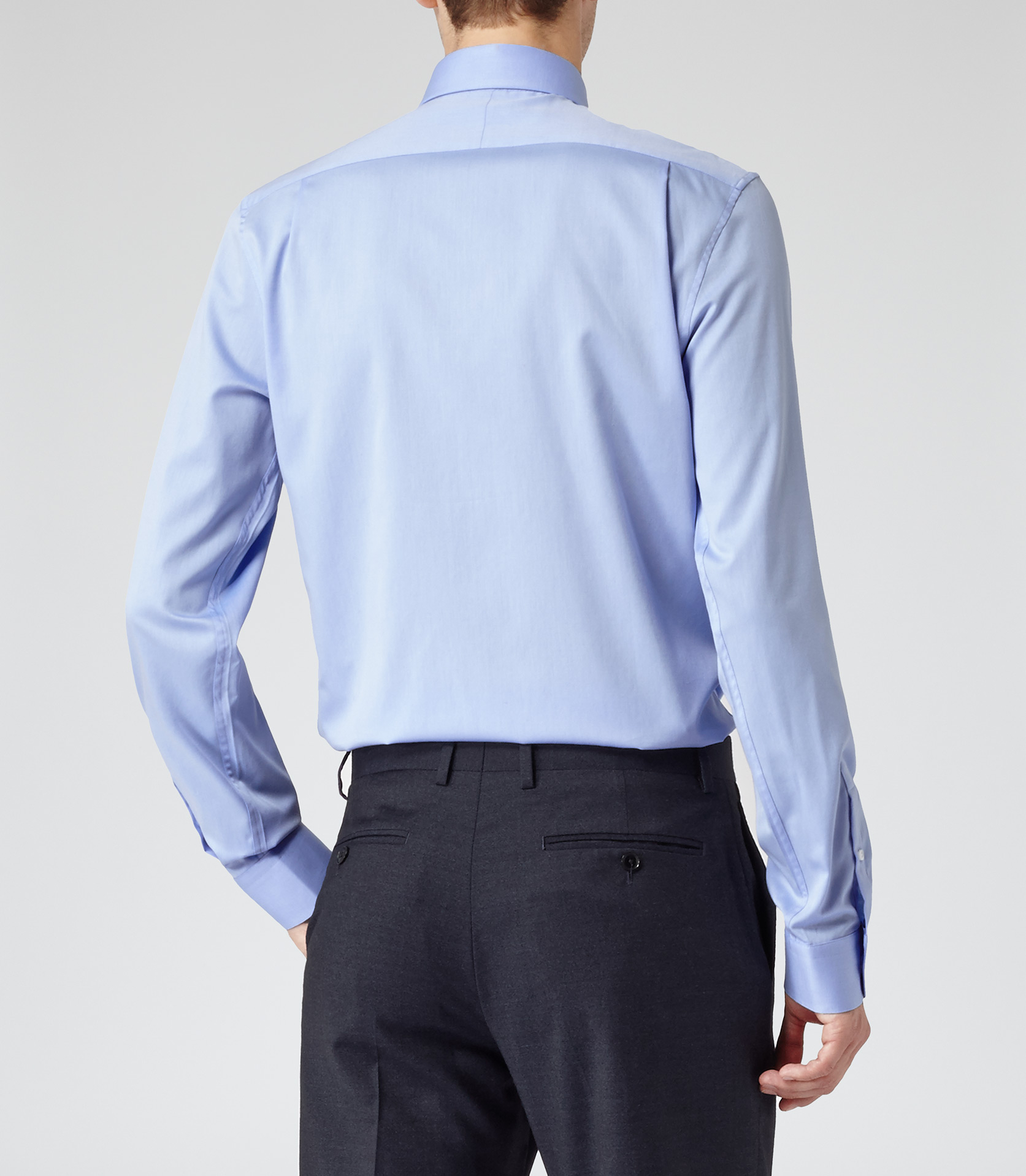 Reiss Belfort Collar Pin Shirt in Blue for Men Lyst