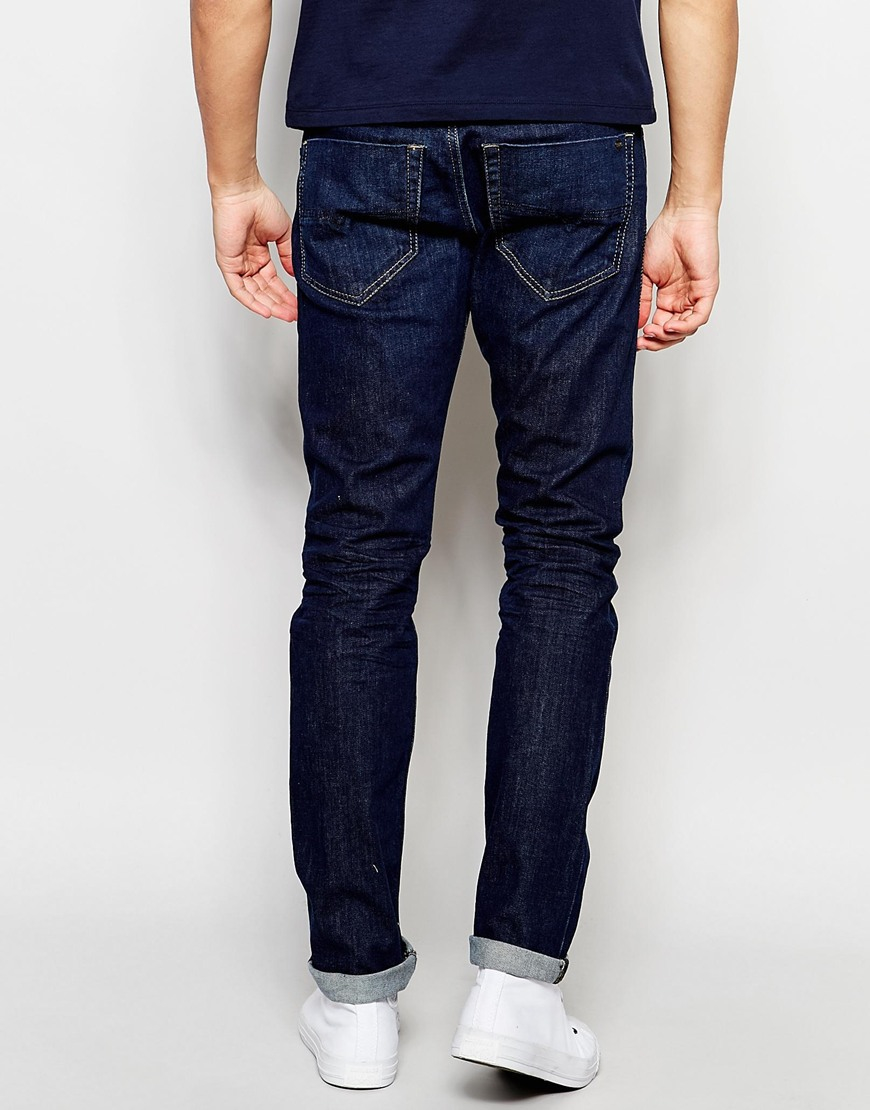 Lyst - Diesel Jeans Tepphar 8445b Skinny Fit Stretch Dark Wash in Blue ...