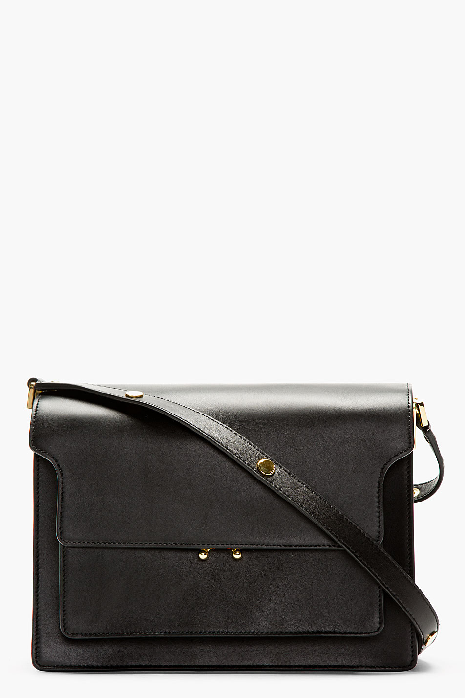 Lyst - Marni Black Leather Small Shoulder Bag in Black