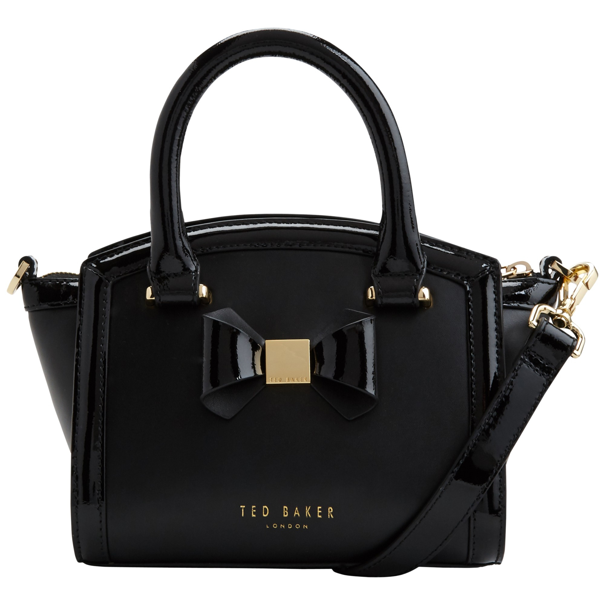 Ted baker Deliyah Leather Mini Bow Tote in Black Lyst