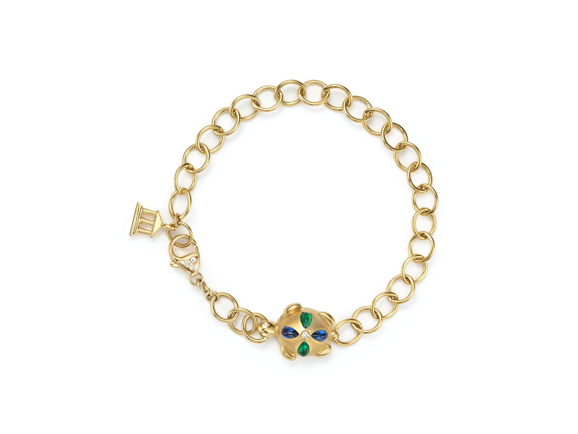 Lyst Temple St. Clair 18k Gold Turtle Oval Link Bracelet