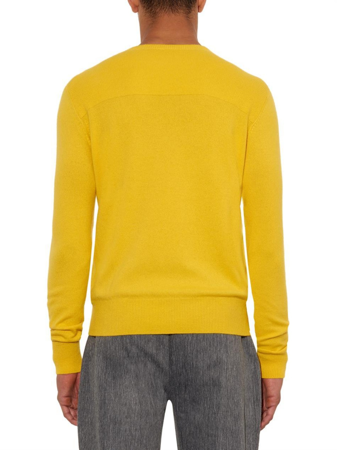 Raey Classic Crew-Neck Cashmere Sweater in Yellow for Men | Lyst
