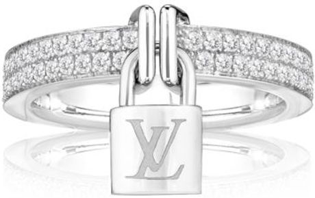 Louis Vuitton | Lockit Ring, White Gold And Diamonds | Lyst