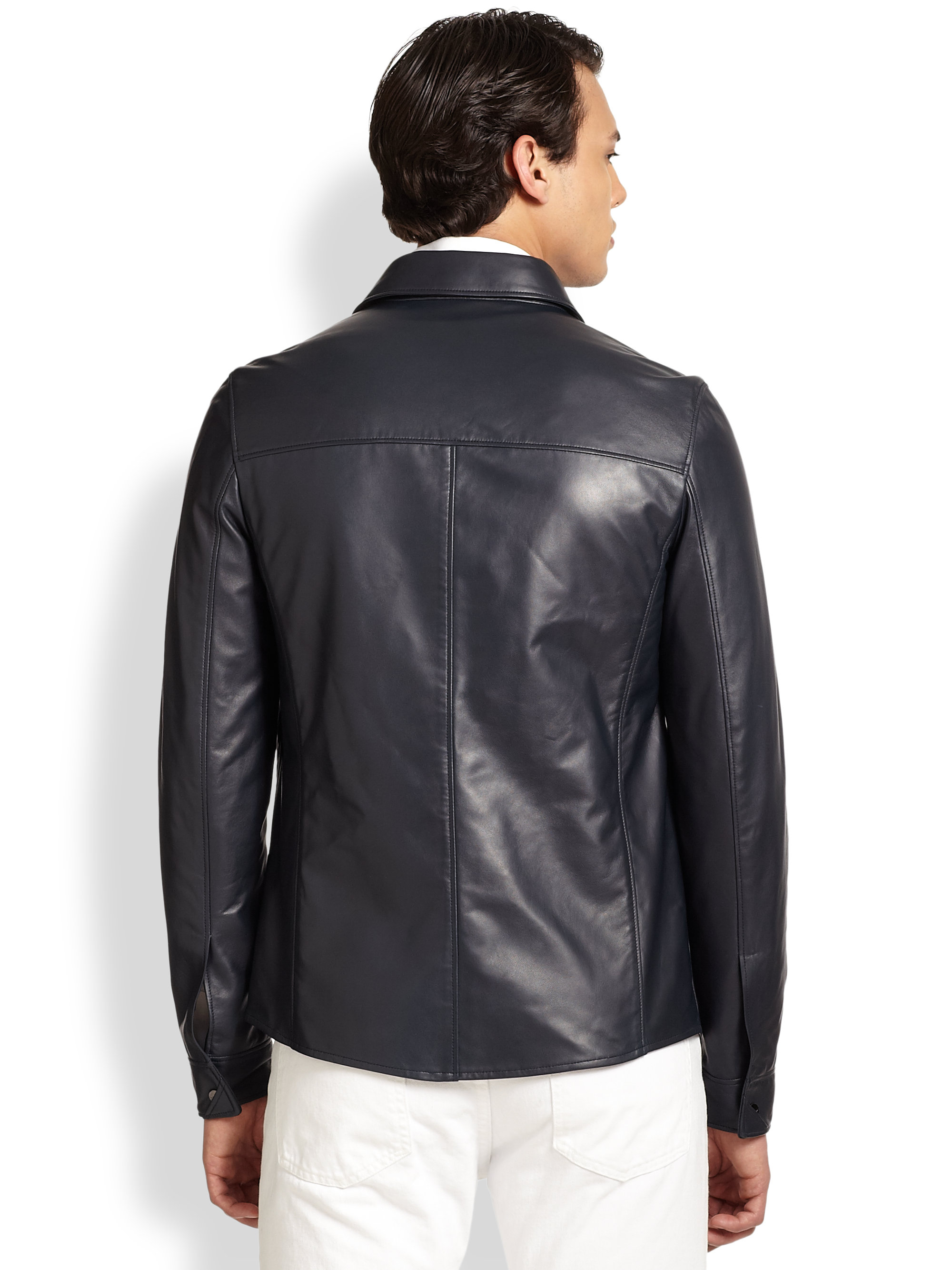 ferragamo leather jacket