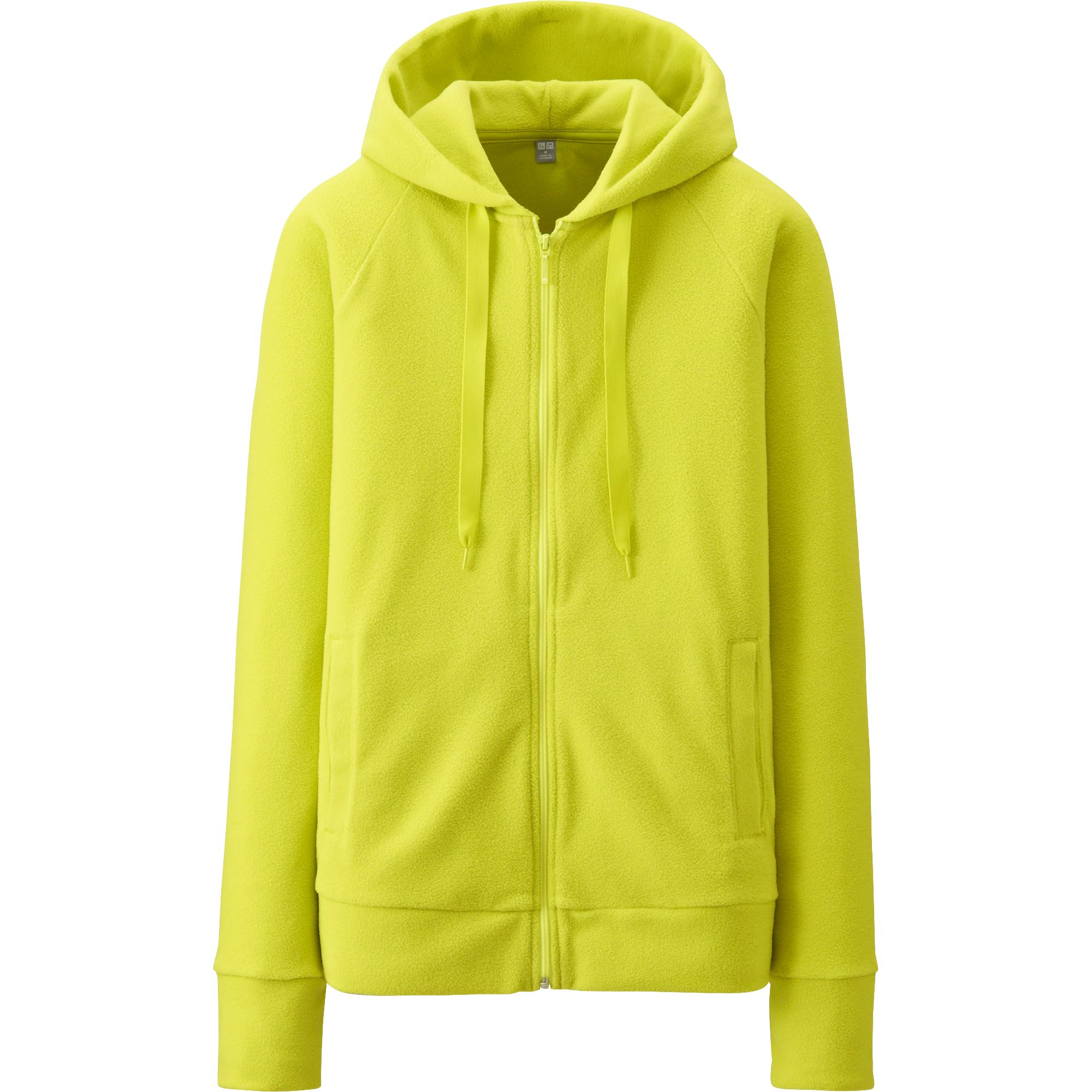 Uniqlo Women Heattech Fleece Long Sleeve Full Zip Hoodie in Yellow | Lyst