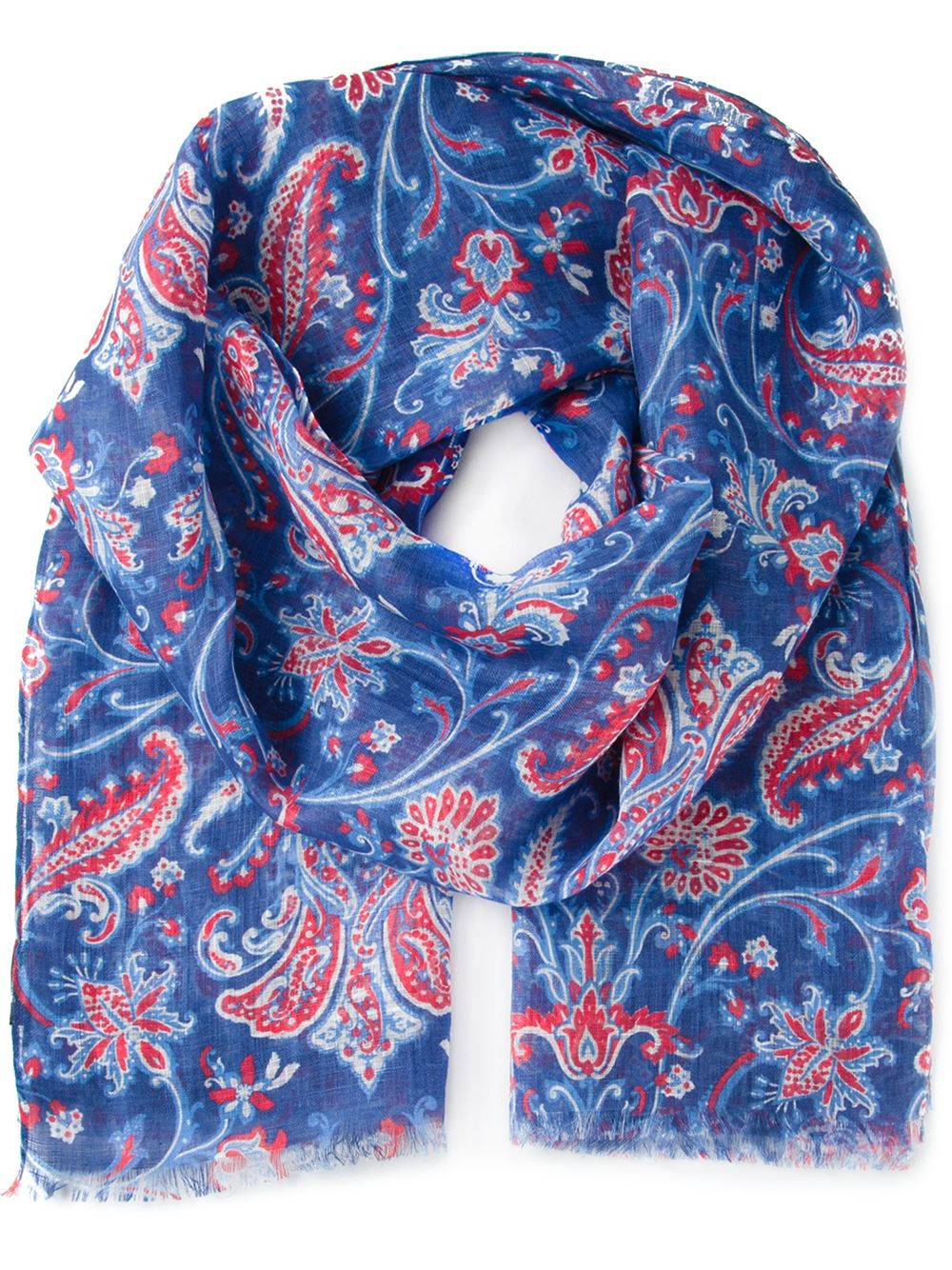 Kiton Paisley Print Scarf in Multicolor for Men (multicolour) Lyst