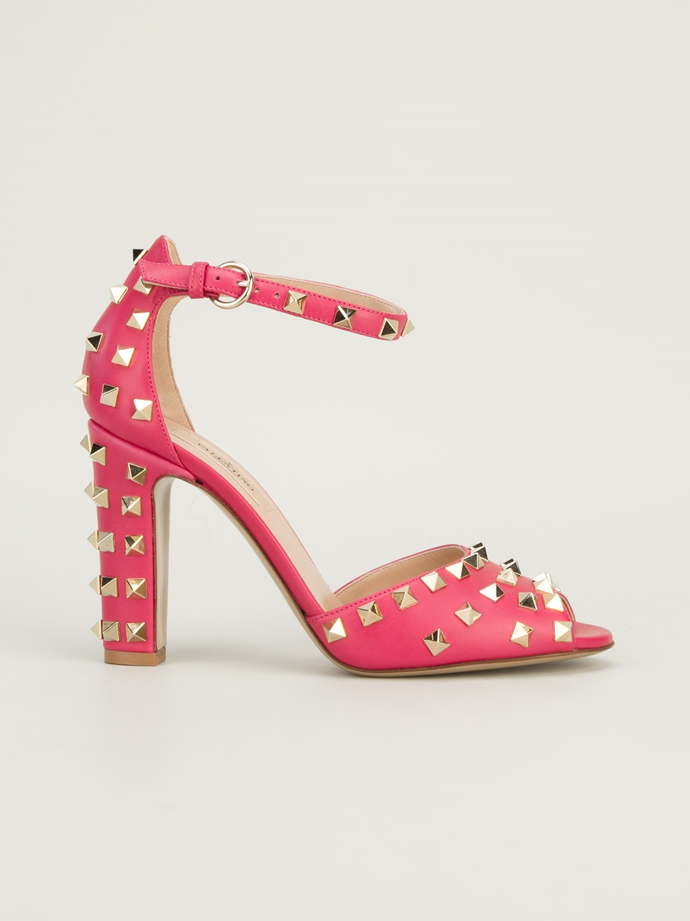 Lyst - Valentino Rockstud Sandal in Pink