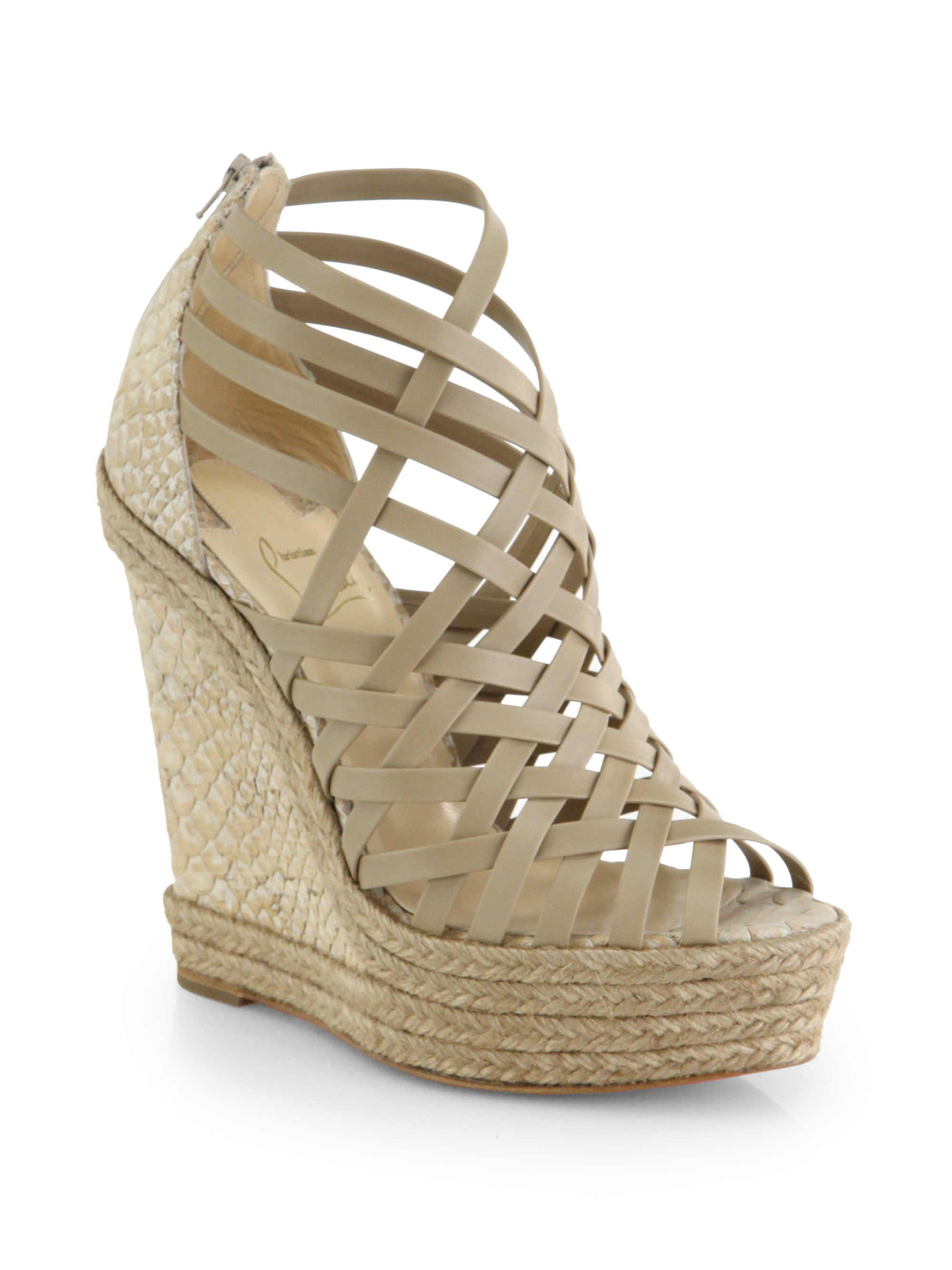 christian louboutin cork wedge sandals | The Little Arts Academy