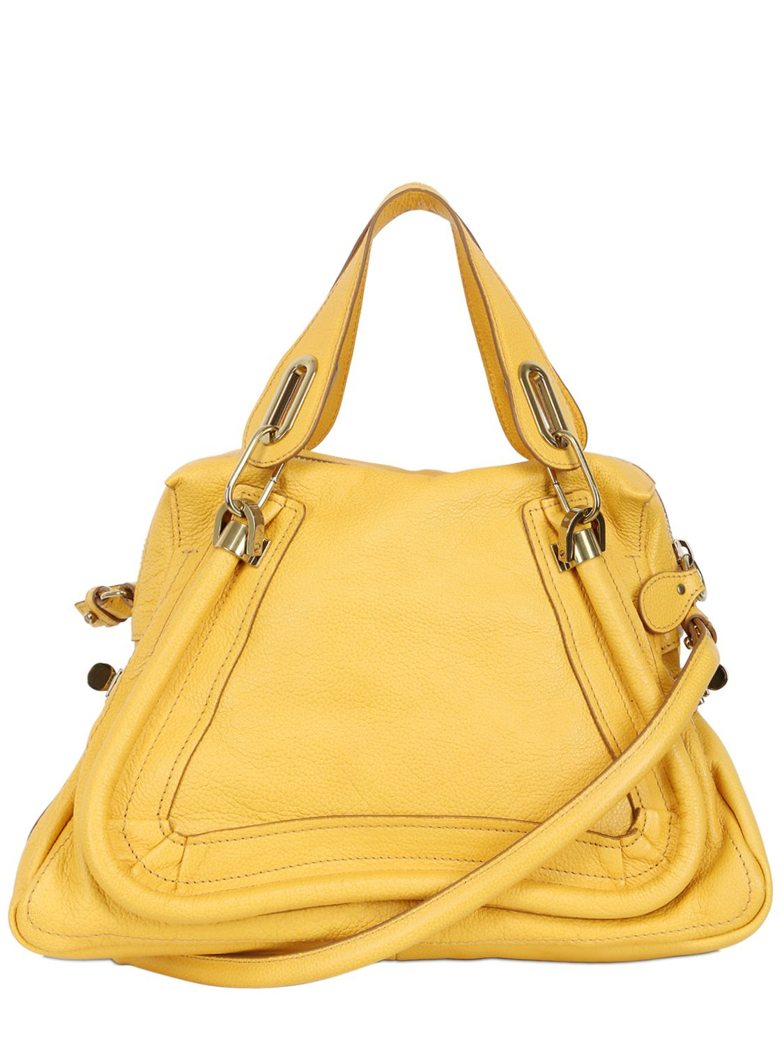 Chlo Medium Paraty Grained Leather Bag in Yellow (SUNRAY) | Lyst  