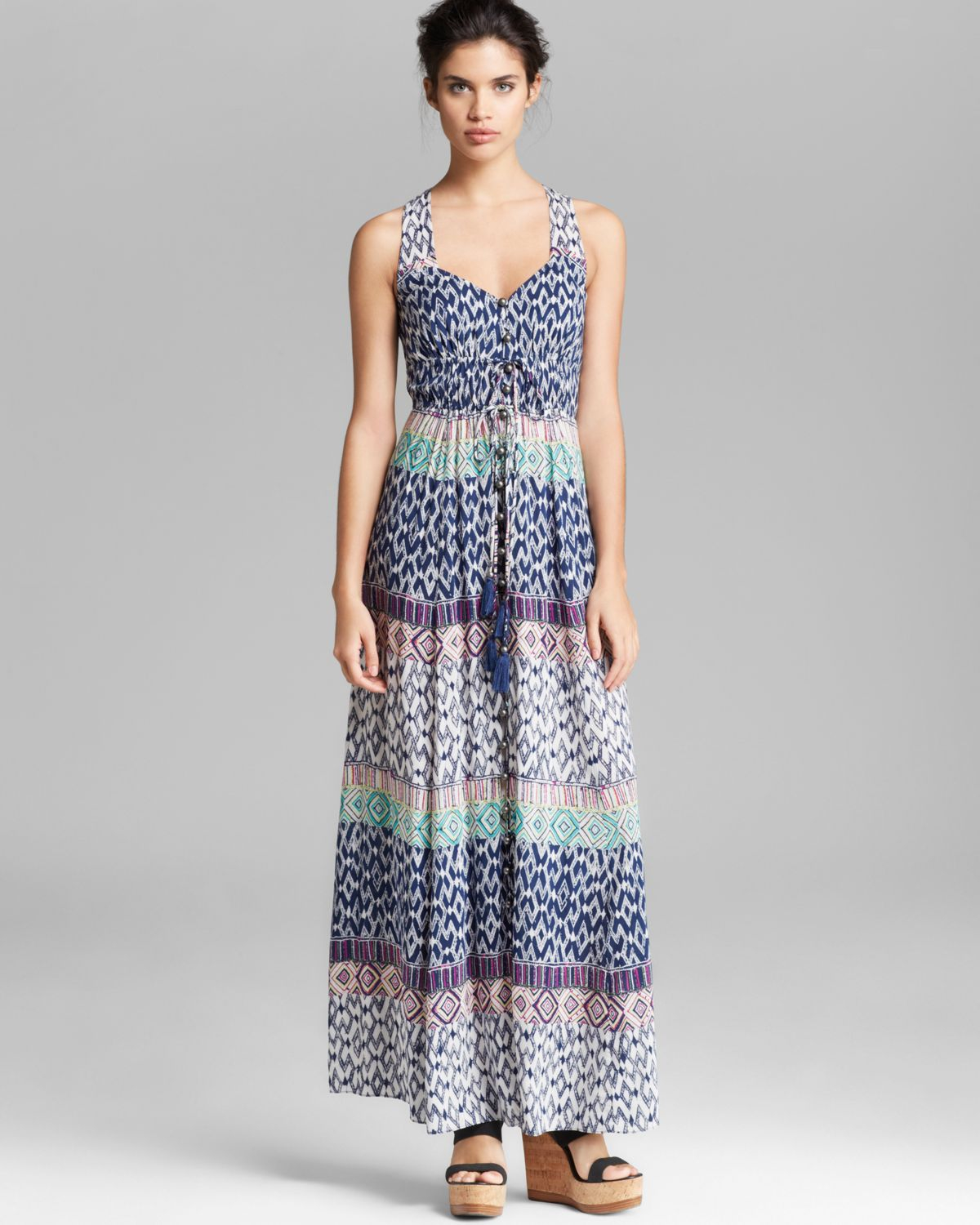 Lyst Plenty By Tracy Reese Maxi Dress Stripe Printed Gallery