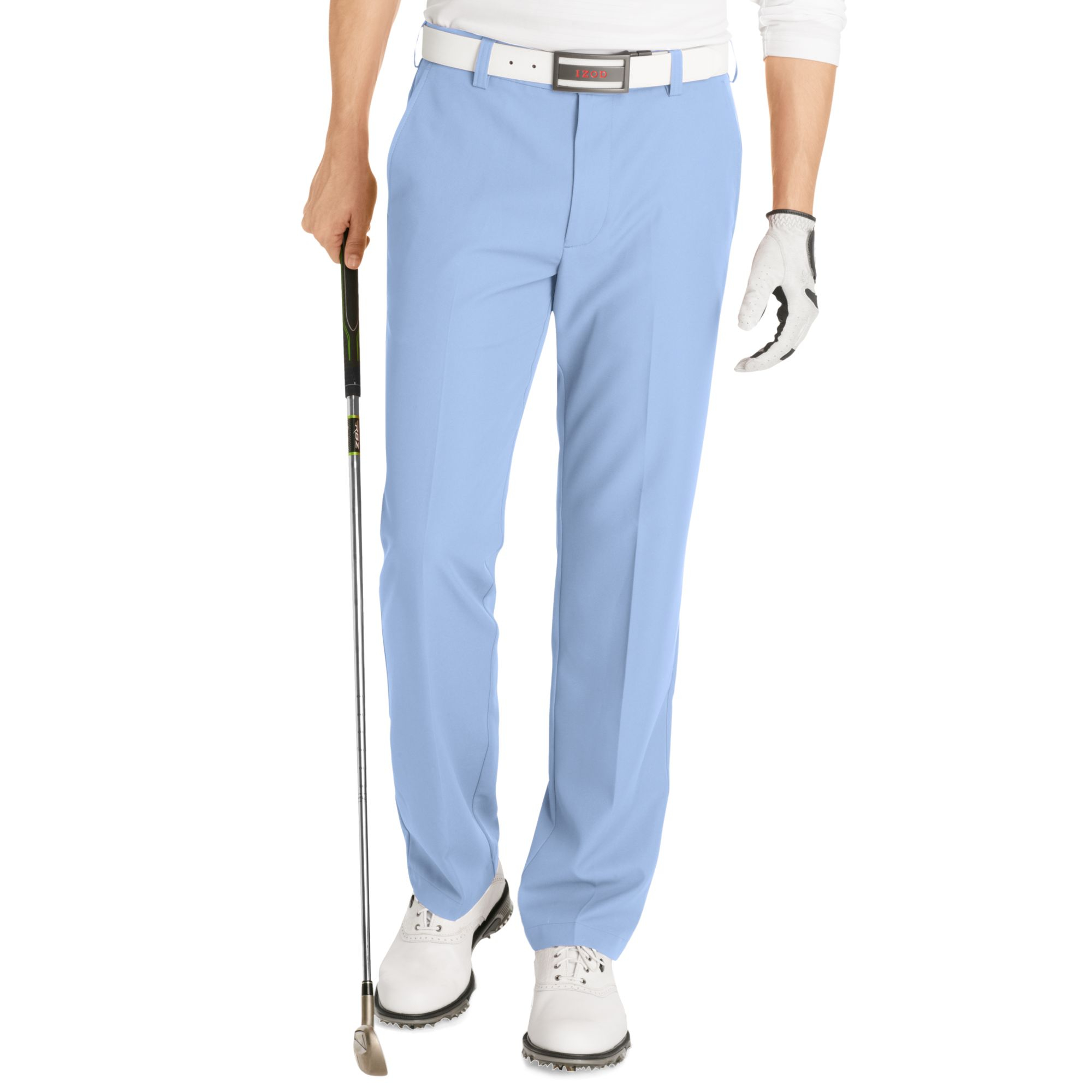 Izod Golf Pants Slimfit Solid Pants in Blue for Men - Lyst