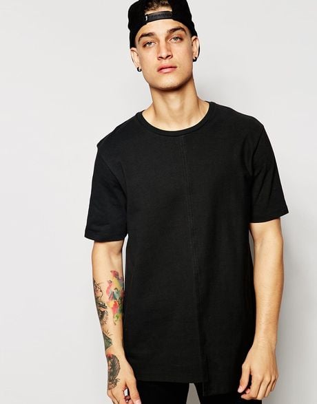 split hem t shirt men